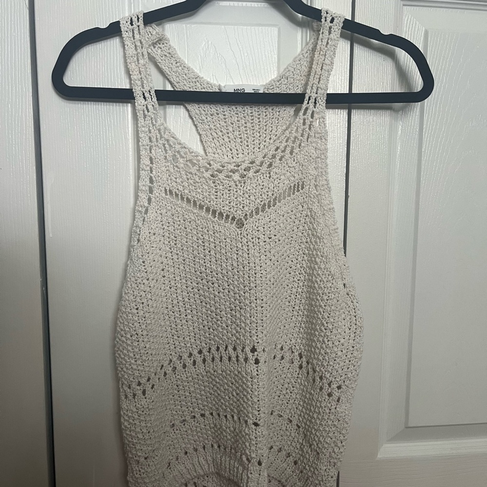 Mango Cream Crochet Tank Top